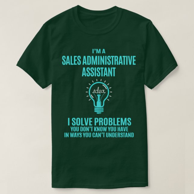 T-shirt Administration des ventes de l'assistant administr (Design devant)