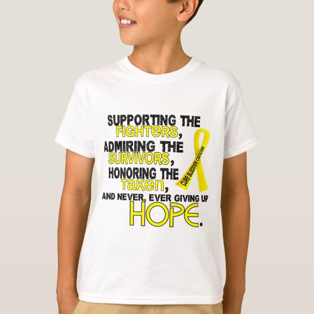T-shirt Admirer de soutien honorant le cancer de la vessie (Devant)