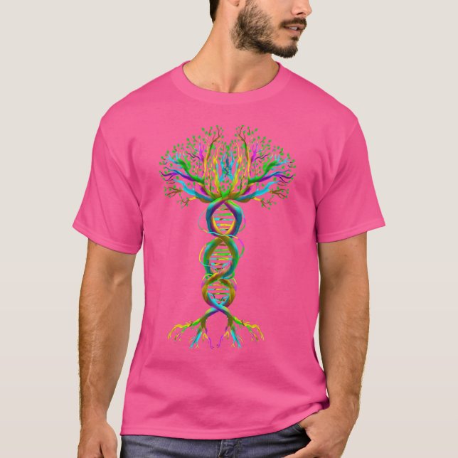 T-shirt ADN cool arbre amusant Plante généalogie étudiante (Devant)