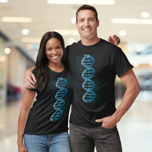 T-shirt ADN Cool Moderne ID Bleu Science Médicale