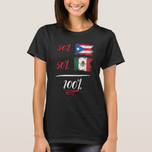 T-shirt ADN De Fierté Du Patrimoine Portoricain Et Mexicai