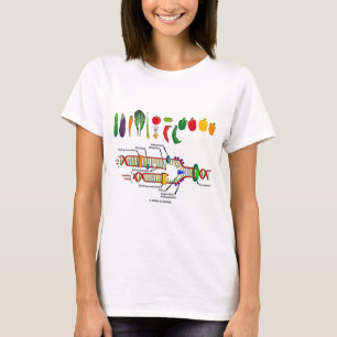 T-shirt ADN de végétarien (humour végétarien d'attitud