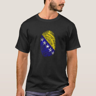 T-shirt ADN d'empreintes digitales du drapeau du pays de B