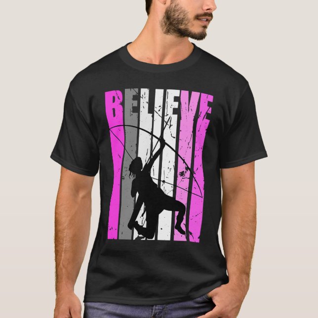 T-shirt Ado Croire tir à l'arc Archer Bow rose Arrow Cute  (Devant)