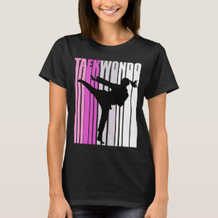 T-shirt Ado Pink Karate Anniversaire Silhouette Motivation
