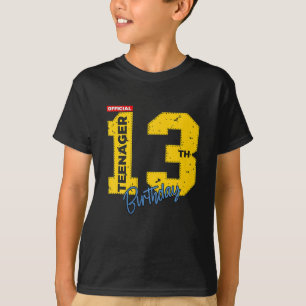T-shirt Adolescent officiel 13 ans 13e anniversaire Joueur
