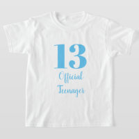 Adolescent officiel 13e anniversaire Ciel bleu bla
