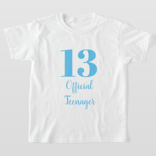 T-shirt Adolescent officiel 13e anniversaire Ciel bleu bla