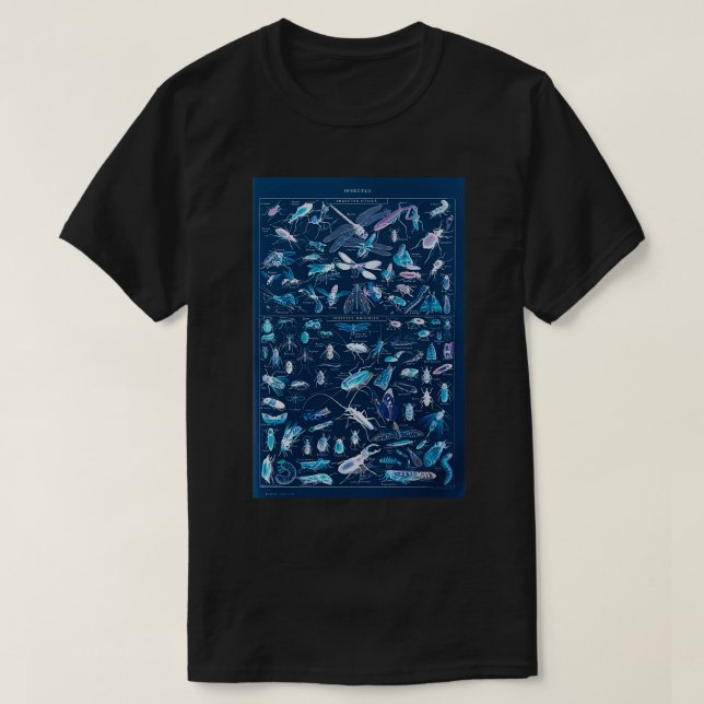 T-shirt Adolphe Millot insectes Inverted (Design devant)