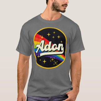 T-shirt Adon Rainbow Dans Le Style Vintage Espace