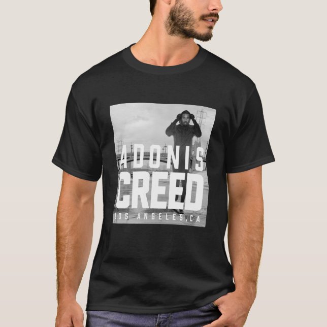 T-shirt Adonis Creed LA photographie noir et blanc (Devant)