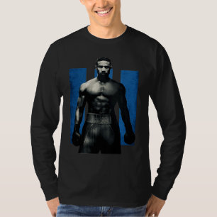 T-shirt Adonis Creed pose tourné vers l'avant sur III bleu
