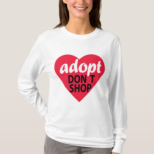 T-shirt Adopt ne font pas des emplettes (Devant)