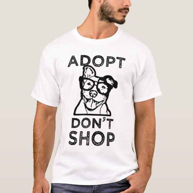 T-shirt Adopt ne font pas des emplettes la chemise des (Devant)