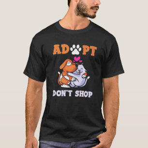 T-shirt Adopter Animaux de compagnie Chien Chat Chien Chie