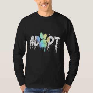 T-shirt Adopter Chats Chiens Chiens Animaux Sauvetage 1