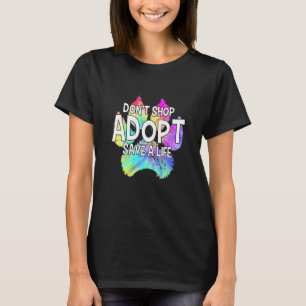 T-shirt Adopter Don Shop Secourir Chiens Chat Drôle Chien 