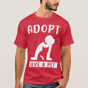 T-shirt Adopter enregistrer un animal de compagnie Chat et