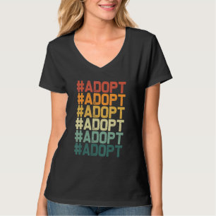 T-shirt Adopter Graphic Chien Chat Animal Adoption Secourt