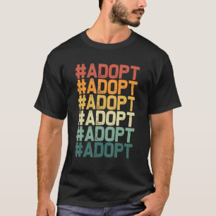 T-shirt Adopter la Secourt d'adoption du chat de chien gra