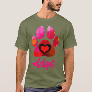 T-shirt Adopter l'amour Mon Secourt Amoureux des animaux A