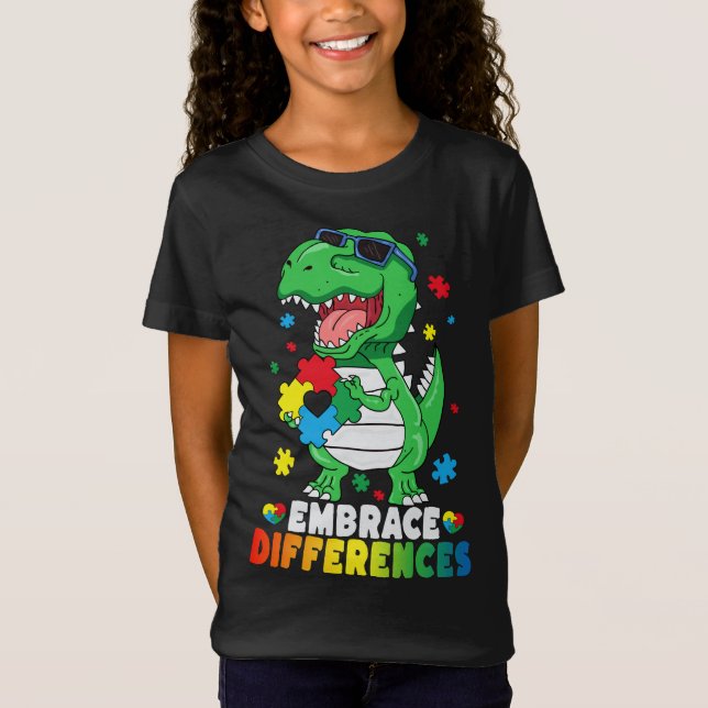 T-Shirt Adopter les différences T Rex dinosaure Sensibilis (Devant)