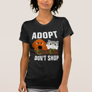 T-shirt ADOPTER N'ACHETEZ PAS, CHAT & CHIEN SECOURT T-Shir