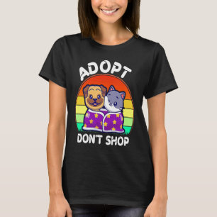 T-shirt Adopter Ne pas Acheter Tout Adopter Chat Chien Fam