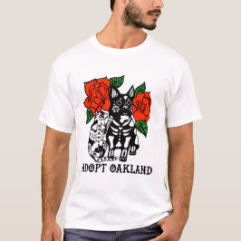 T-shirt Adopter Oakland - Crâne à sucre conception chat et