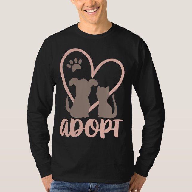 T-shirt Adopter Secourir Propriétaire de l'animal Secourir (Devant)