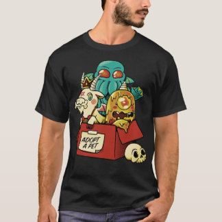 T-shirt Adopter un animal de compagnie Monster Kawaii