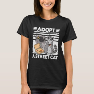 T-shirt Adopter Un Chat De Rue Déchets Panda Pizza Racco