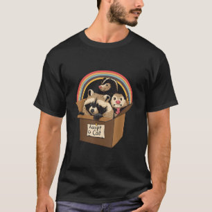 T-shirt Adopter Un Chat Raton Laveur Opossum Mouffette Pan