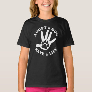 T-shirt Adopter un chien sauver une vie - Conception pour 
