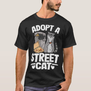T-shirt Adopter Un Street Cat Trash Garbage Panda Raccoon