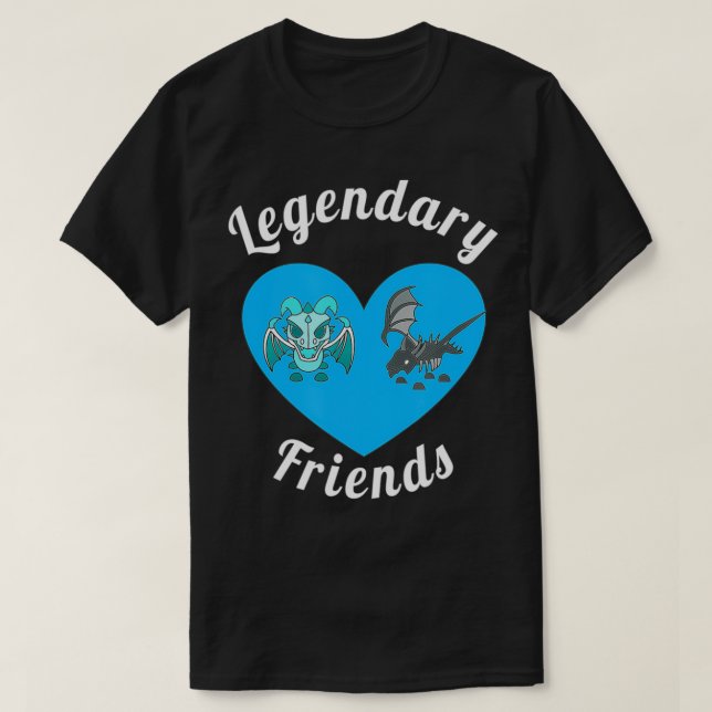 T-shirt Adoptez moi Amis légendaires dragon d'ombre et gel (Design devant)