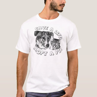 T-shirt Adoptez un animal familier