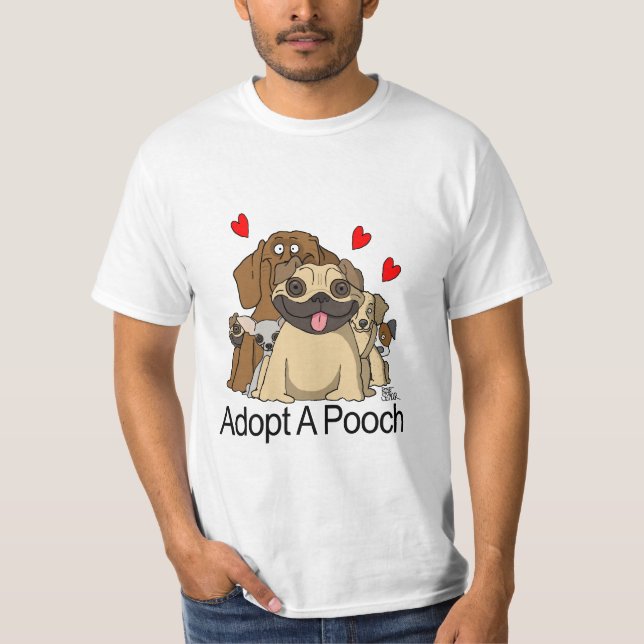 T-shirt Adoptez un cabot (Devant)
