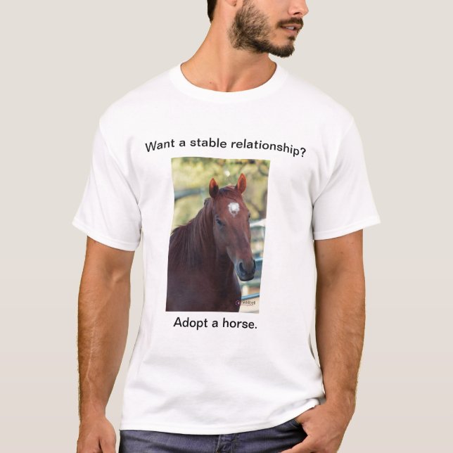 T-shirt Adoptez un cheval (Devant)