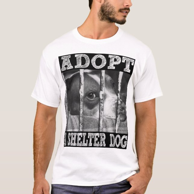 T-shirt ADOPTEZ un chien d'abri (Devant)