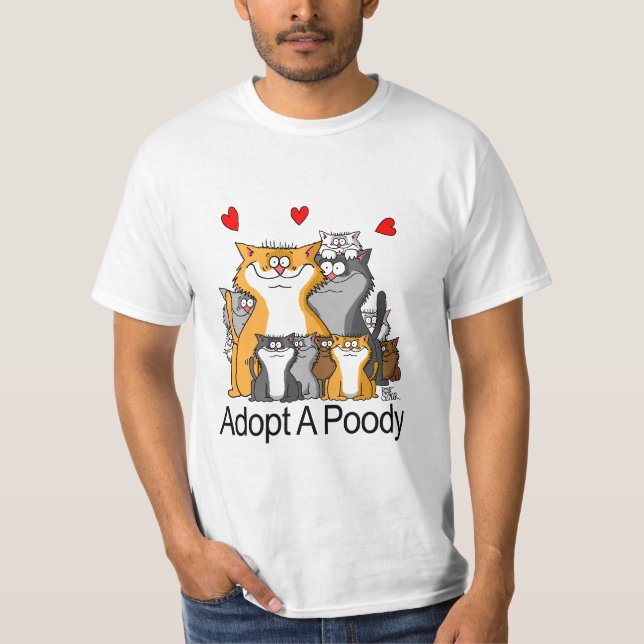 T-shirt Adoptez un Poody (Devant)