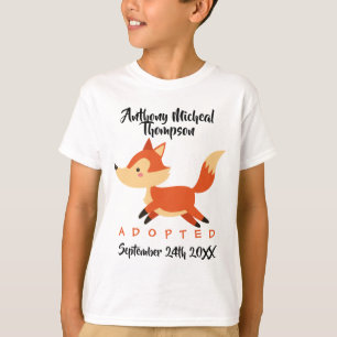T-shirt Adoption adoptée de région boisée de Fox - chem