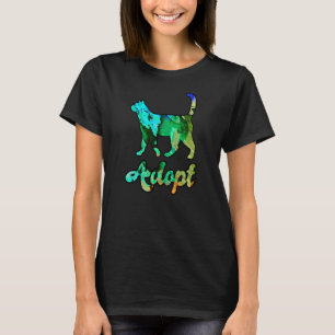 T-shirt Adoption colorée de chats arc-en-ciel