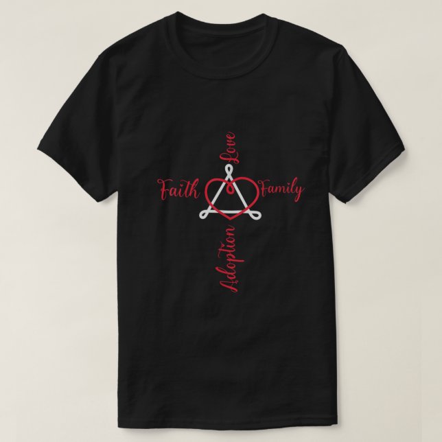 T-shirt Adoption Faire-part Jour Famille Foi Amour (Design devant)
