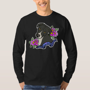 T-shirt Adora Bull Pitbull Et Fleurs
