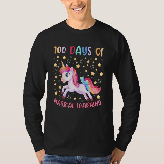 T-shirt Adorable 100 Days of Magical Learning School Unico (Devant)