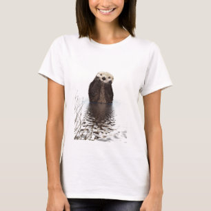 T-shirt adorable animal de loutre moelleuse mignonne
