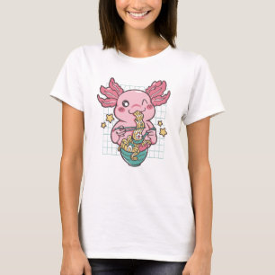T-shirt Adorable Axolotl manger Ramen