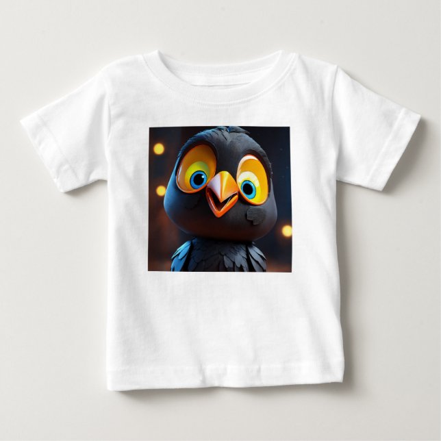 T-shirt adorable Baby Crow (Devant)