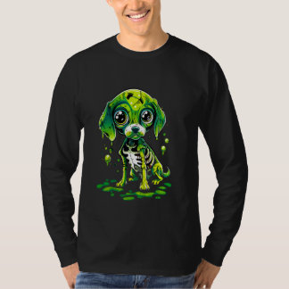 T-shirt Adorable Beagle Zombie avec grands yeux